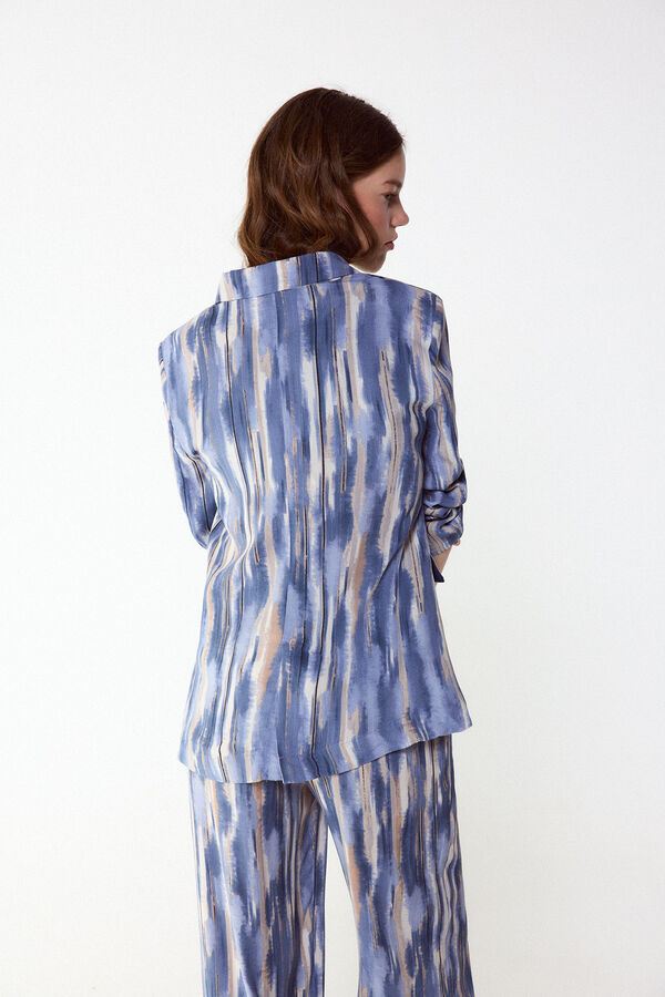 Slowlove Chaqueta blazer estampada Azul