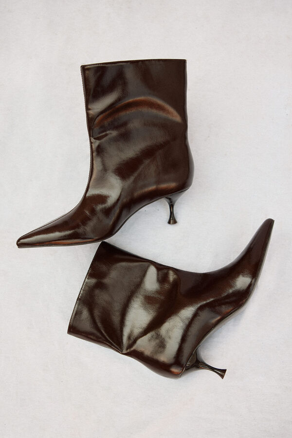 Cortefiel Kitten heel bootie Maroon