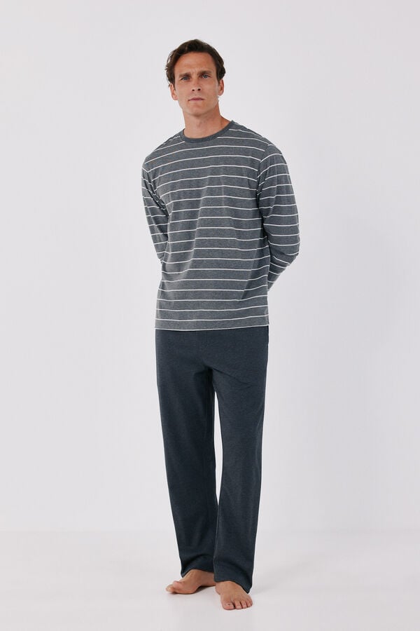 Cortefiel Jersey-knit pyjamas set Grey