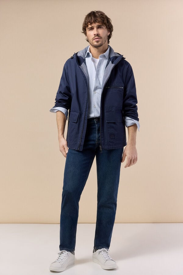 OOTO Parka curta com capuz Azul