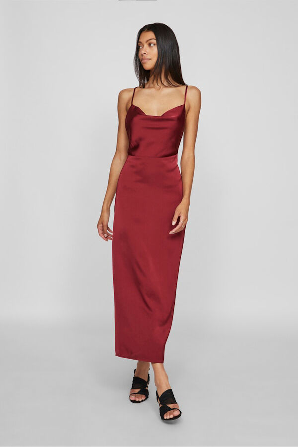 Vila Vestido midi acetinado Granada