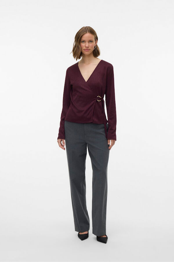 Vero Moda Top de malha com detalhe de fivela Roxo