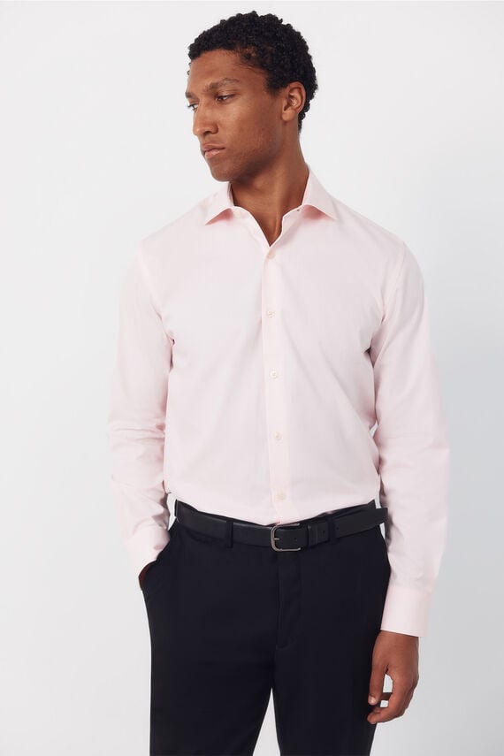 Camisa vestir lisa fácil plancha