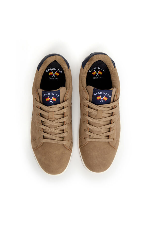 Spagnolo Men's casual tennis sneakers Nude