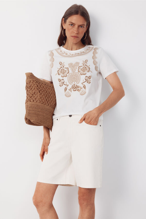 Cortefiel T-shirt estampada Impress&atilde;o