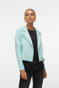 Cortefiel Faux suede jacket Turquoise