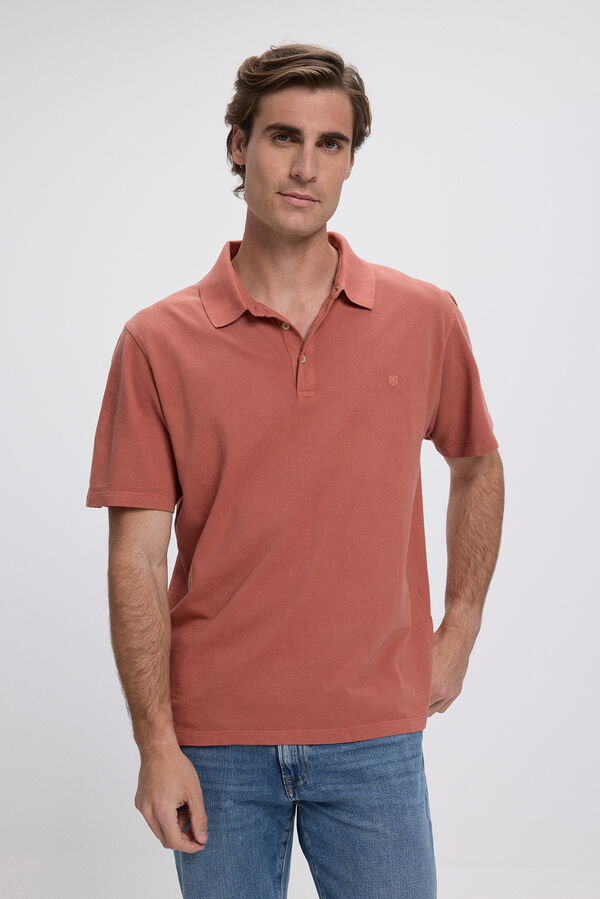 Jack & Jones Camisa pólo liso de regular fit Vermelho