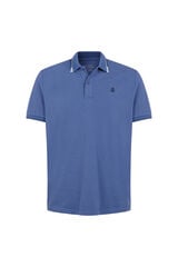 Cortefiel Polo shirt with tips Blue