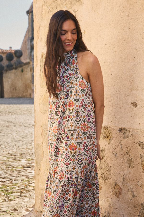 Pol&iacute;n Et Moi Vestido halter &Agrave;gnes Verde