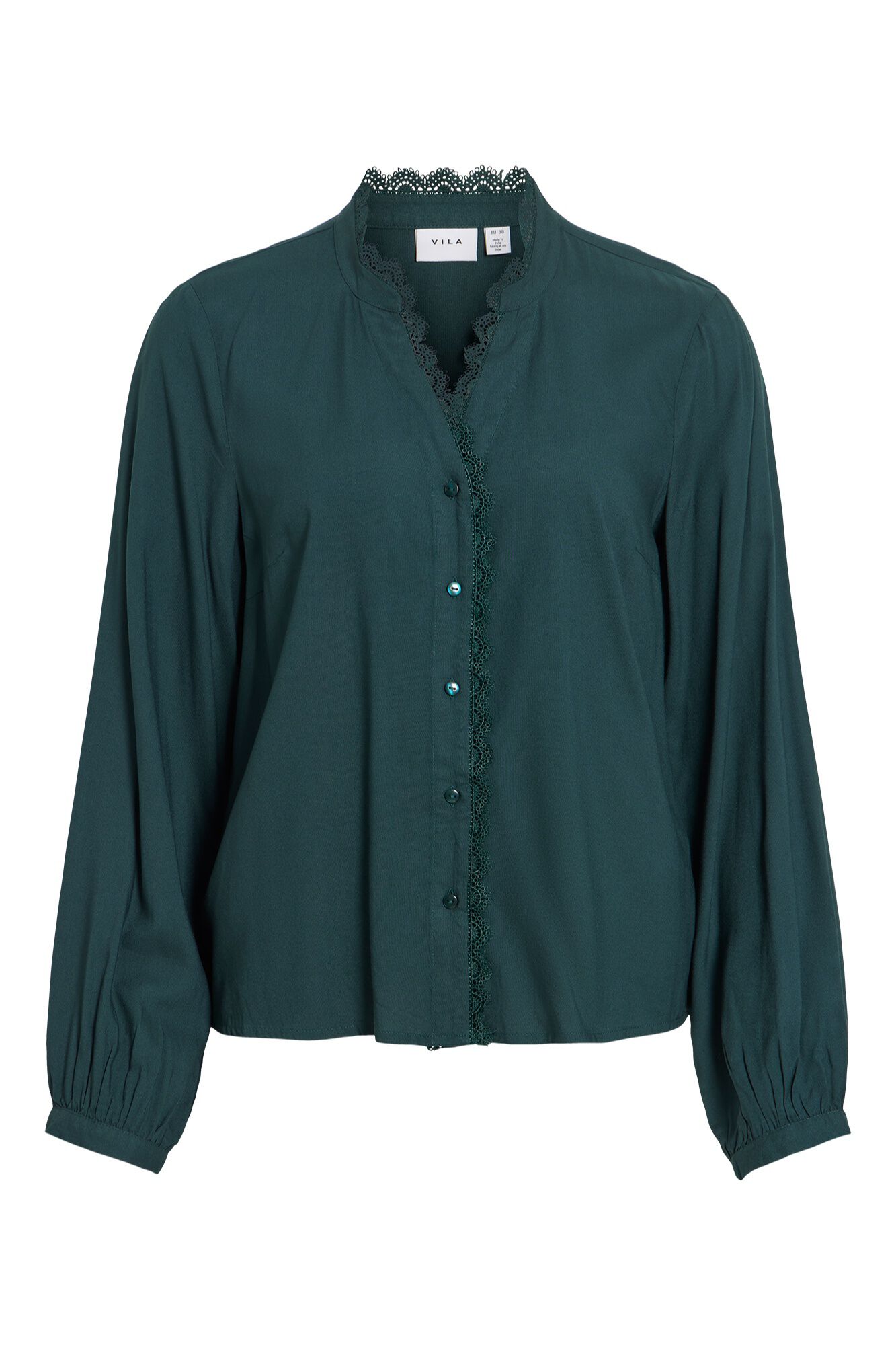 Vila Blusa de renda com decote em bico