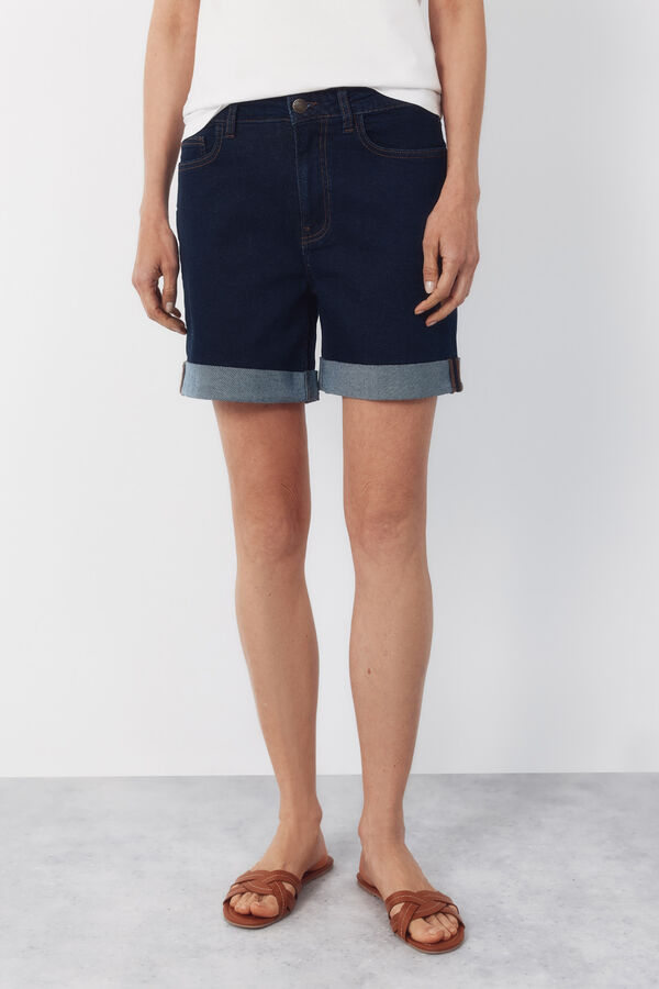 Cortefiel Jeans shorts Blue