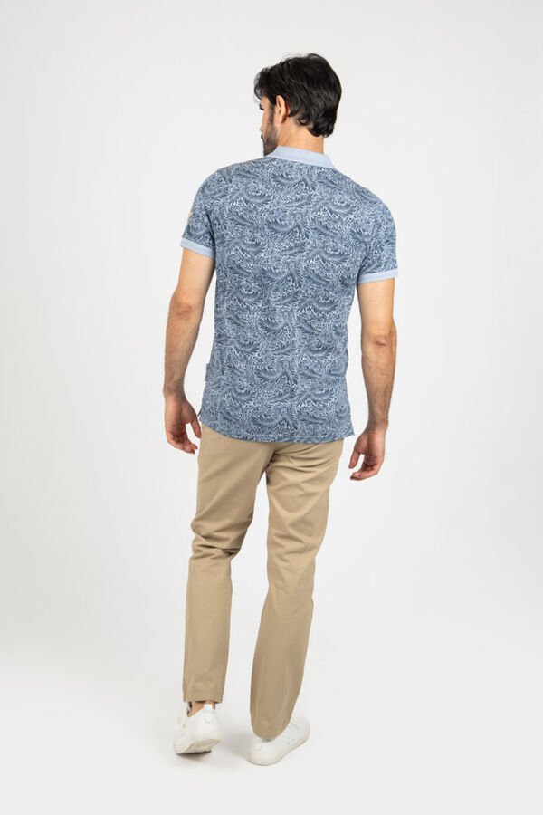 Privata Polo manga corta Estampado azul