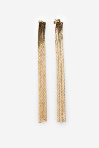 Cortefiel Long chain earrings Gold