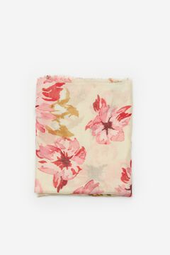 Cortefiel Eco-friendly floral print scarf Natural