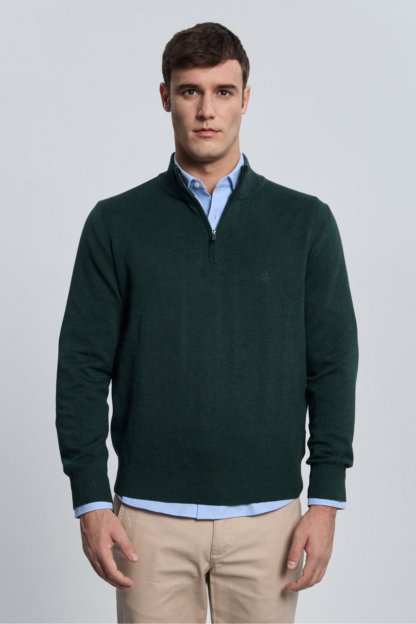 Valecuatro Jersey media cremallera verde