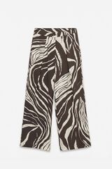 Vero Moda Cal&ccedil;a larga com estampado zebra Castanho