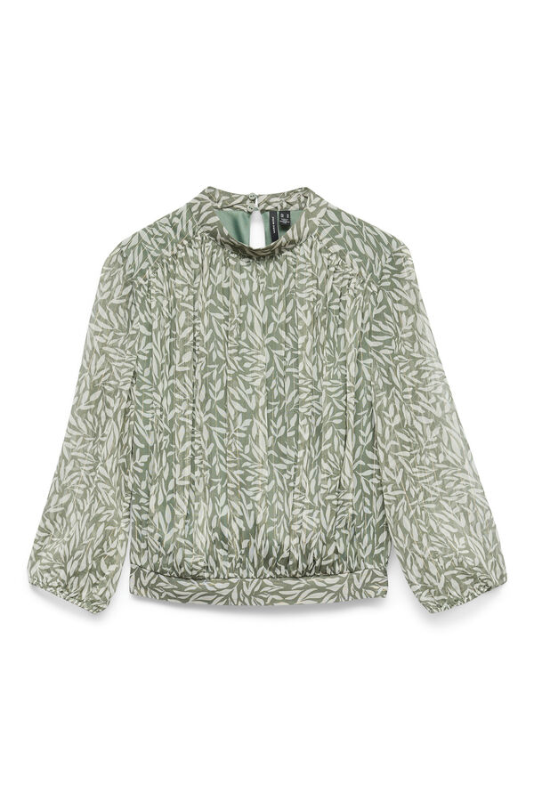 Vero Moda Top de gasa manga larga Verde