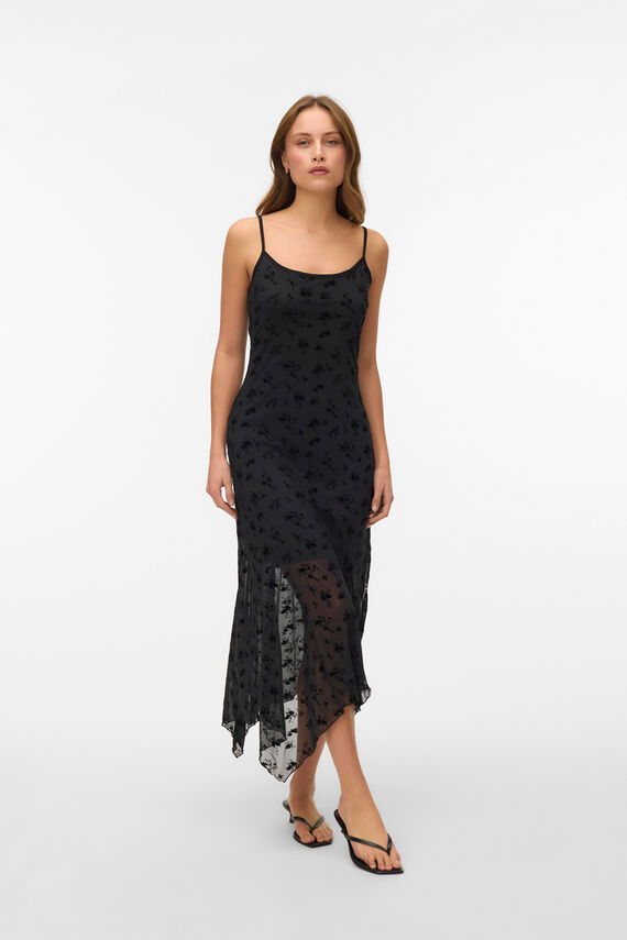 Vestido midi de tirantes