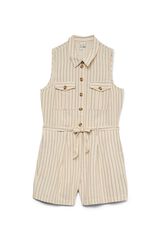 Vero Moda Macac&atilde;o curto camiseiro Tostado