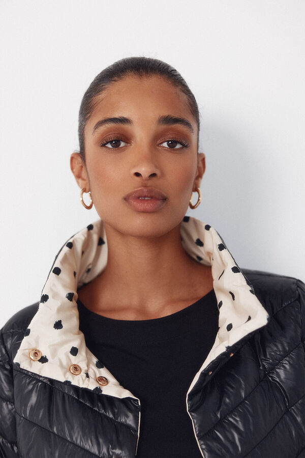 Cortefiel Cazadora acolchada reversible Negro