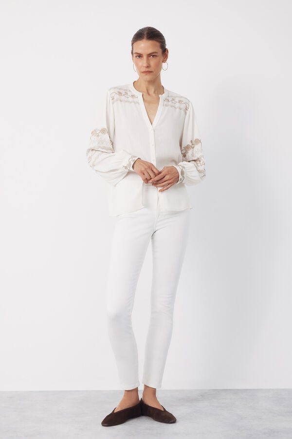 Cortefiel Jeans sensational color White