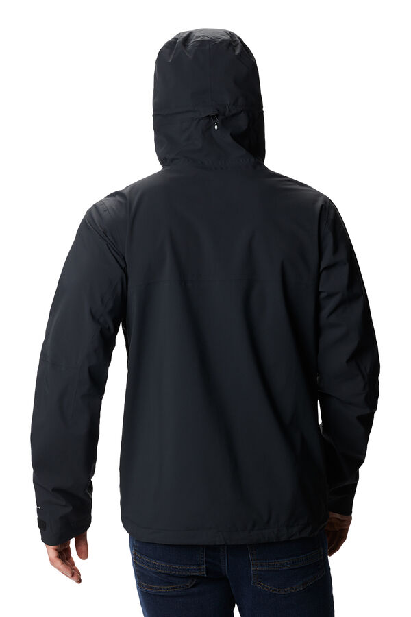 Cortefiel Ampli-Dry waterproof shell jacket™ round neck sweatshirt Black
