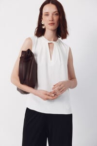 Cortefiel Cropped teardrop top