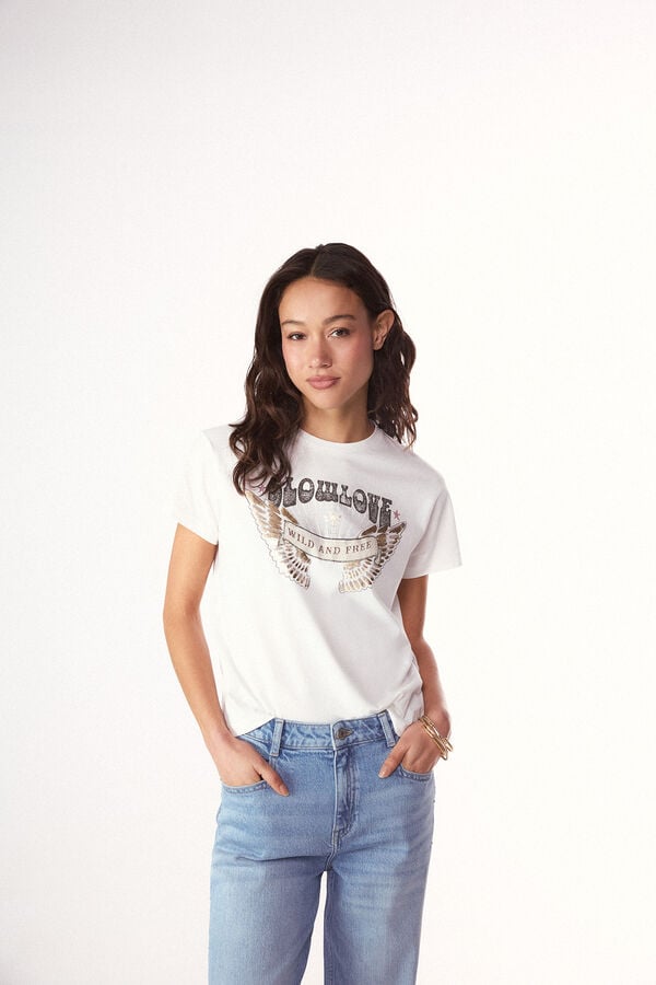 Slowlove Camiseta slowlove estampada Branco