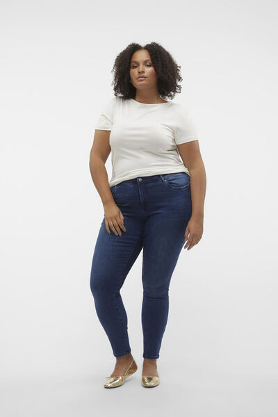 Cortefiel calça jeans plus size Azul