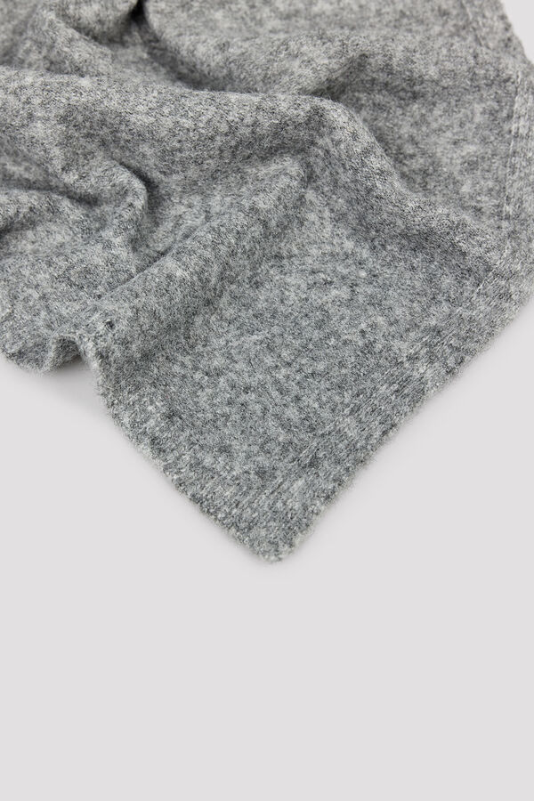 Cortefiel Plain knit scarf Grey