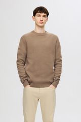 Selected Camisola em estrutura 100% algod&atilde;o org&acirc;nico Azul