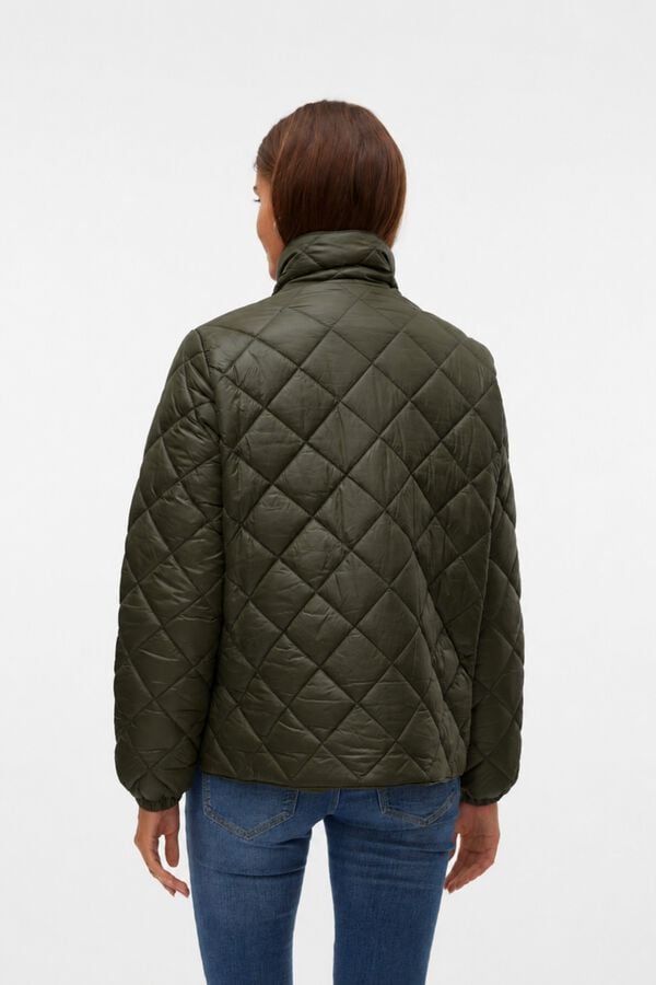 Vero Moda Casaco acolchoado gola alta Verde