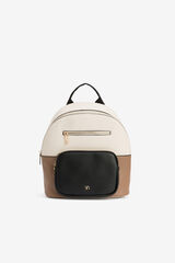 Vilanova Multicoloured faux leather backpack Nude