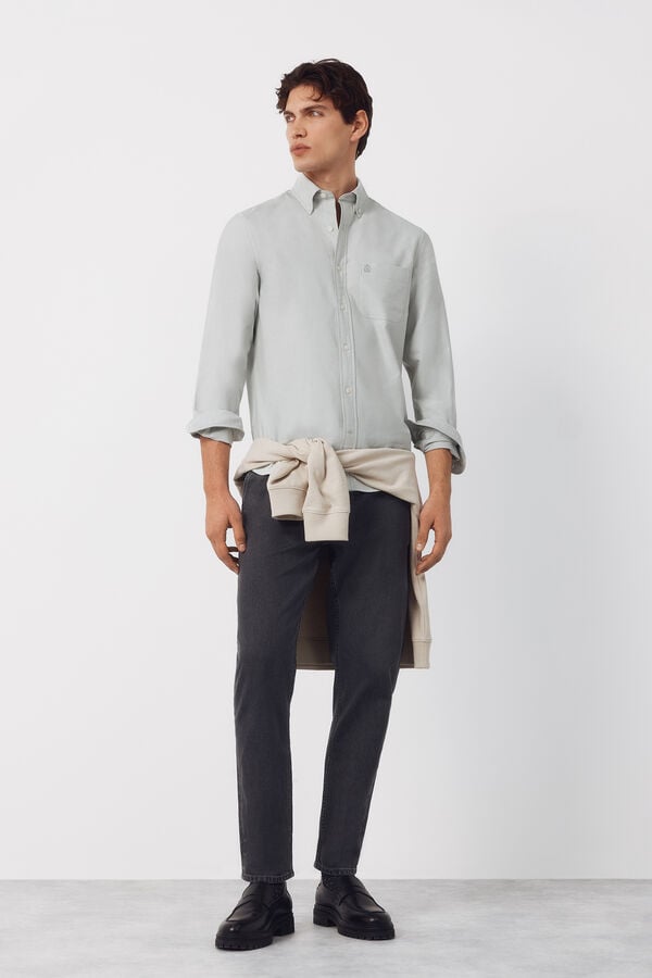 Cortefiel Camisa oxford lisa Verde