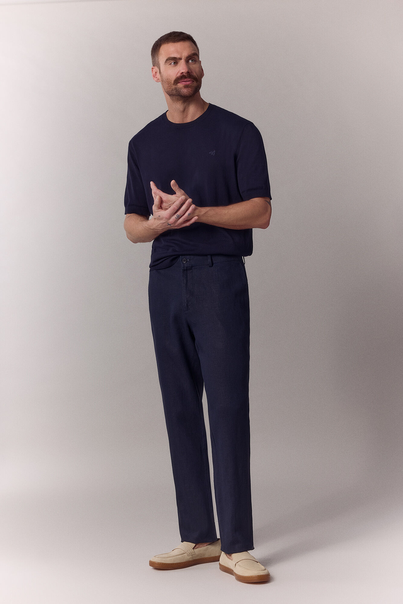 OOTO Pantal&oacute;n traje coordinado lino