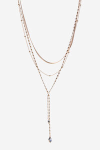 Cortefiel Triple stone chain pendant Gold