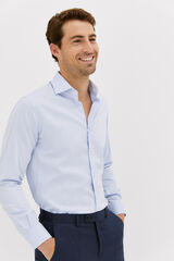 Cortefiel Tailored fit textured dress shirt Blue