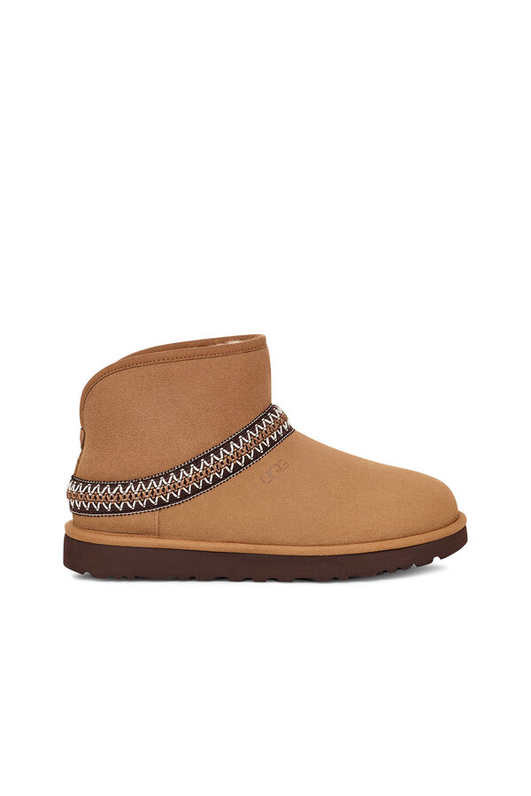 Ugg Bota feminina clássica Mini Crescent Castanho