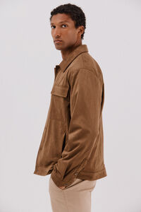 Cortefiel Faux leather overshirt