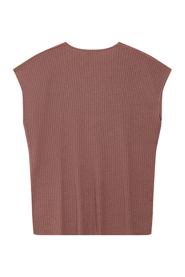 Grace & Mila Top de malha Lurex Laranja