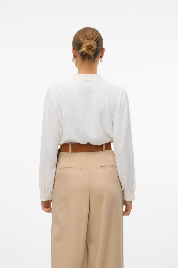 Vero Moda Camisa de manga comprida com aberturas  Branco