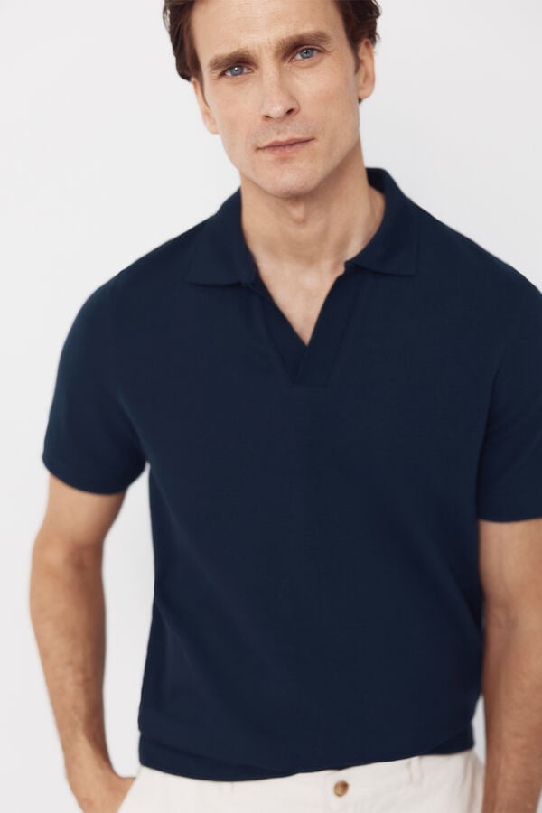 Cortefiel Polo shirt link structure Navy