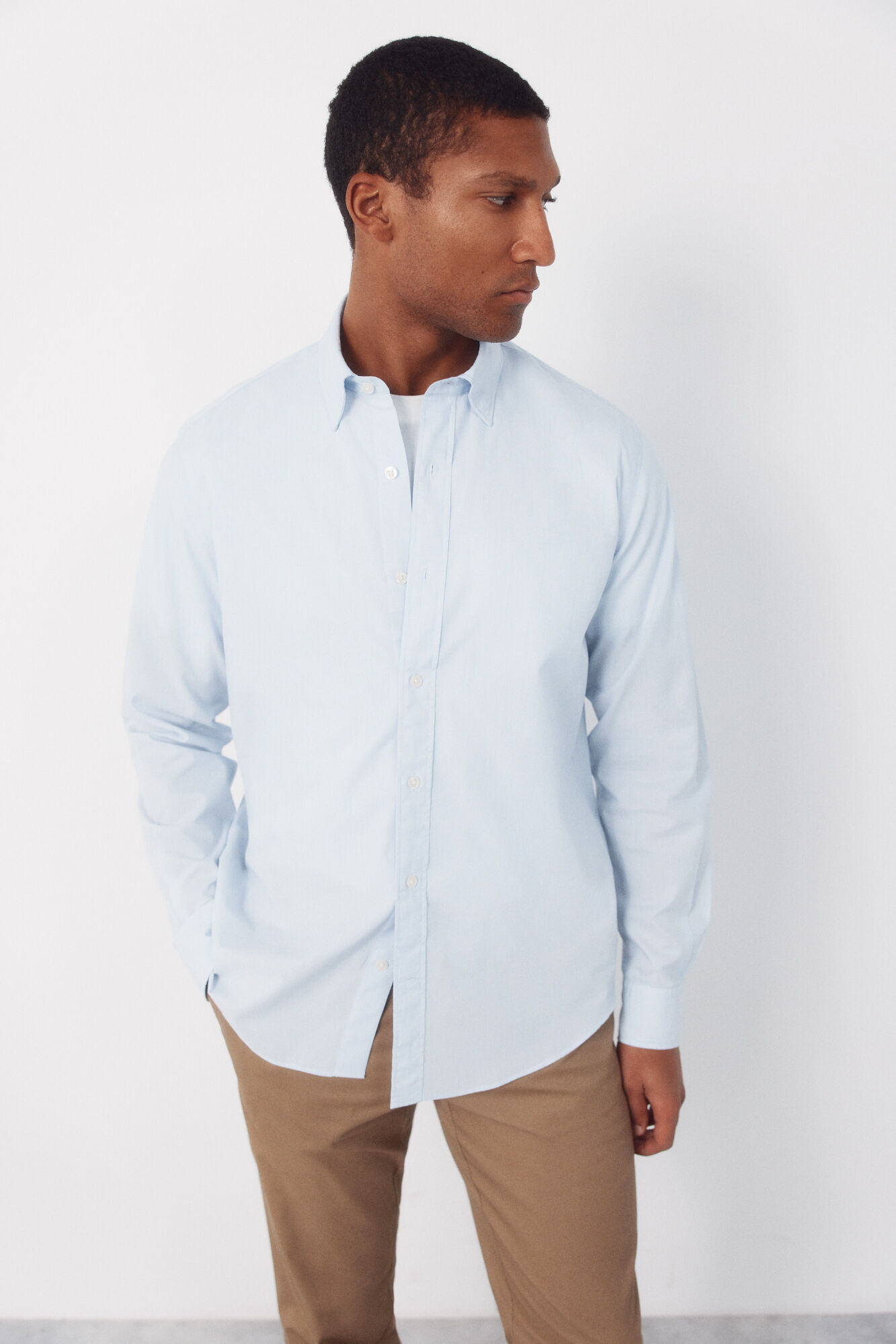 Cortefiel Poplin plain shirt