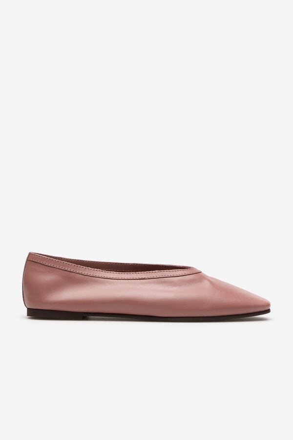 Cortefiel Ballerina leather Pink