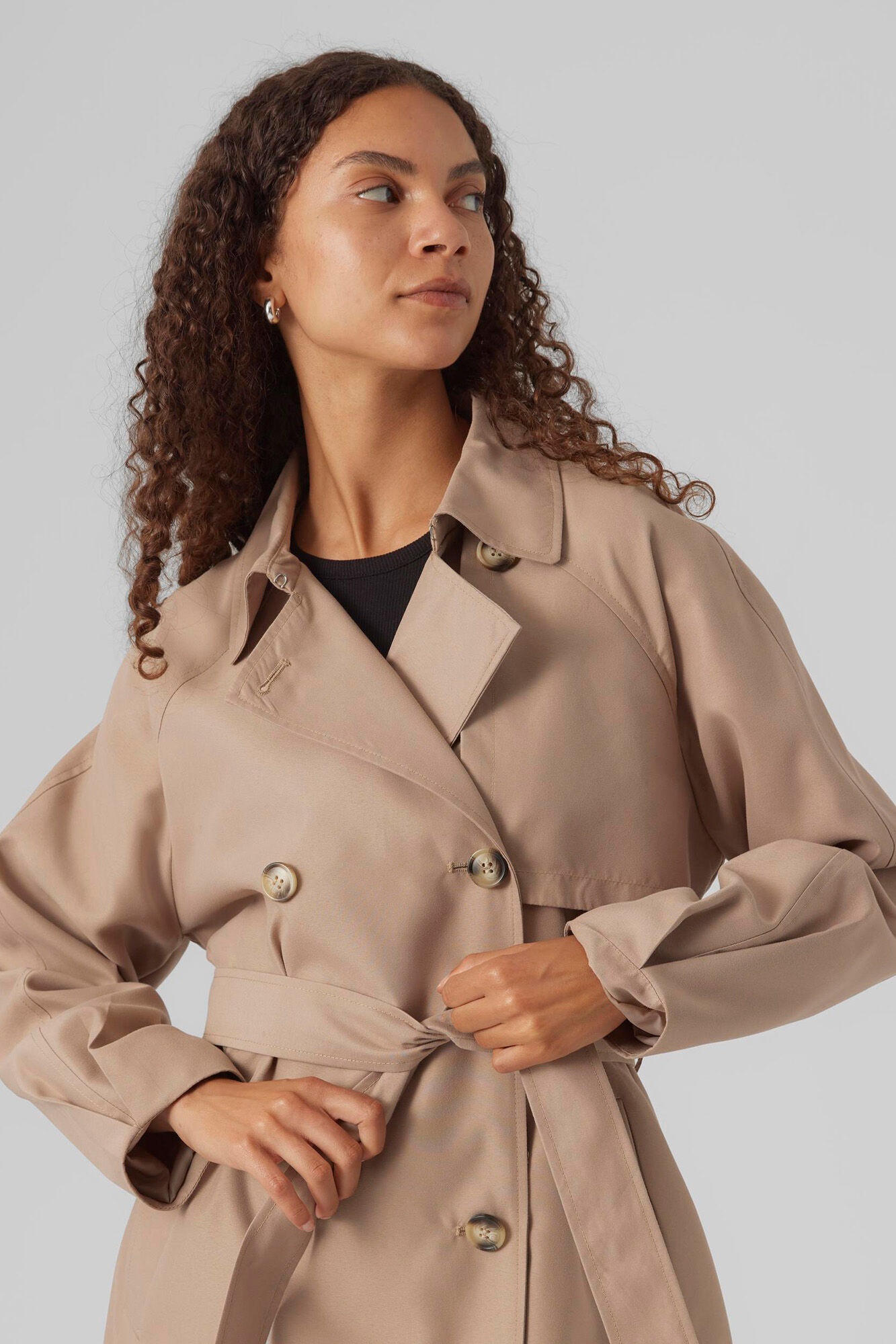 Long doublebutton trench coat Women's coats and parkas Cortefiel