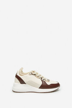 Cortefiel Lace-up trainer Maroon