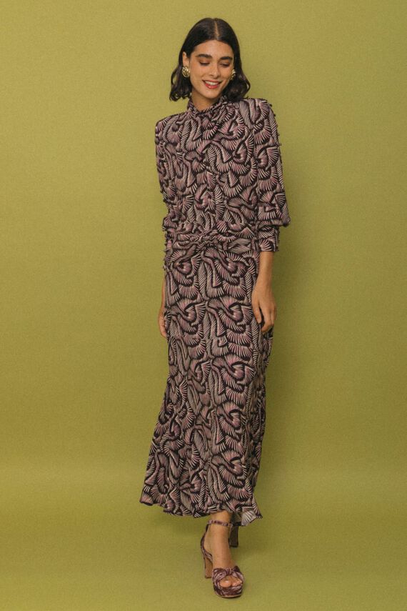 Vestido midi Fog