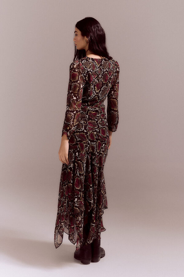 Cortefiel Snake print dress Multicolour