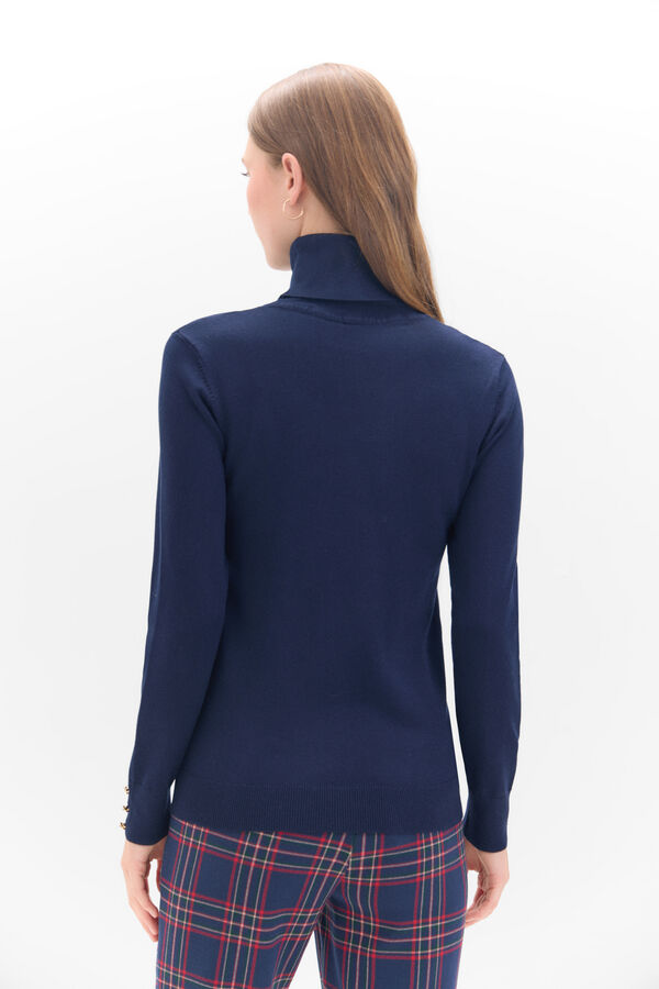 Cortefiel Polo neck jumper Navy