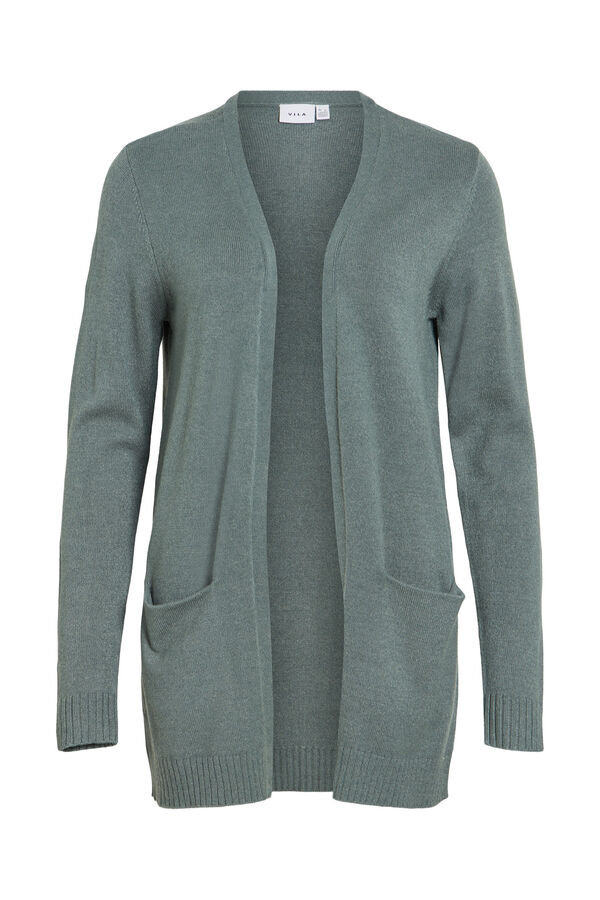 Vila Knit long cardigan Green
